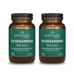 Prominent Nutrition Schisandra Berry Extract 500 mg bottle label - 2 pack