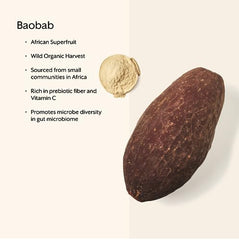 Baobab fiber and probiotic ingredients in ProMix Debloat