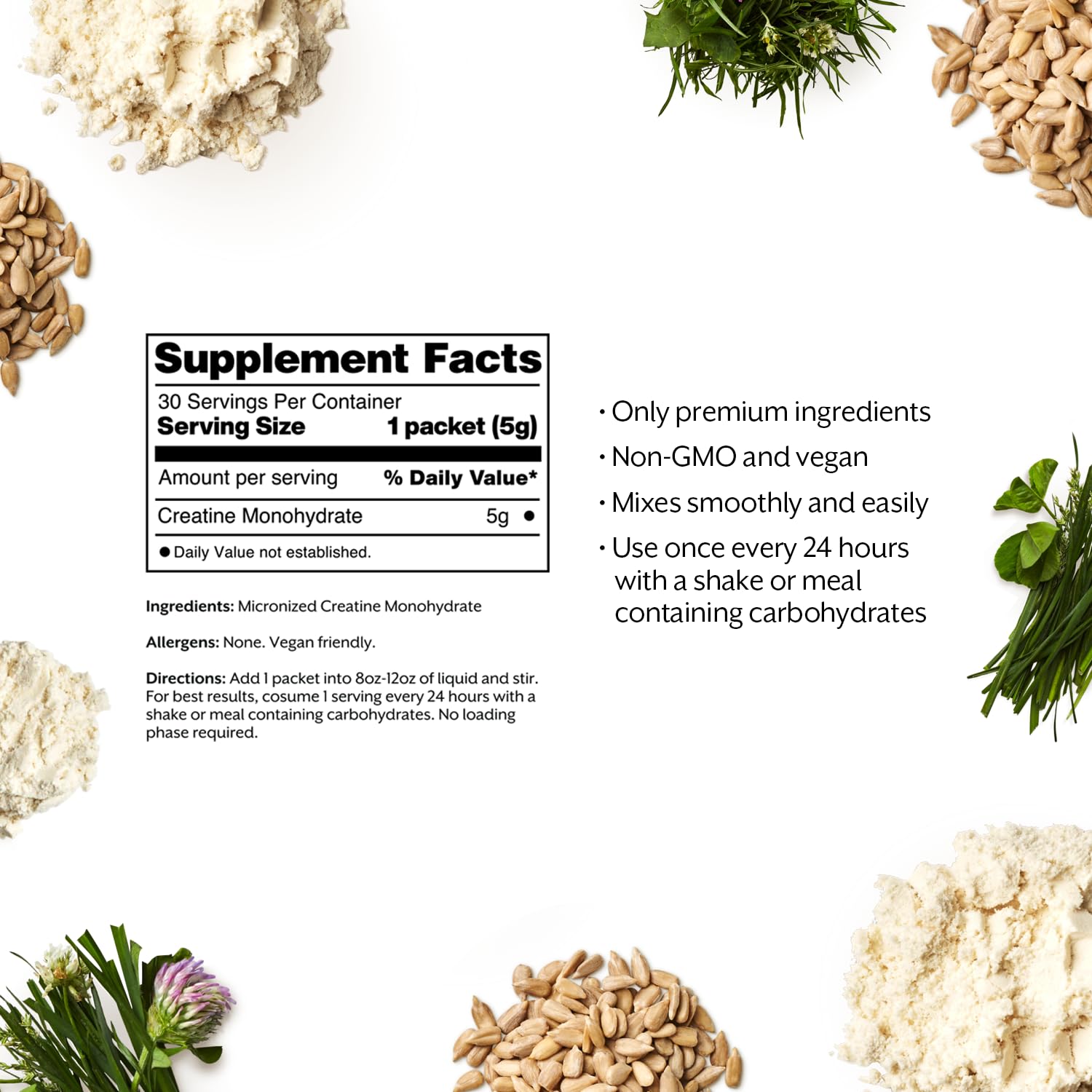 Promix Creatine Monohydrate Travel Packs label and packaging