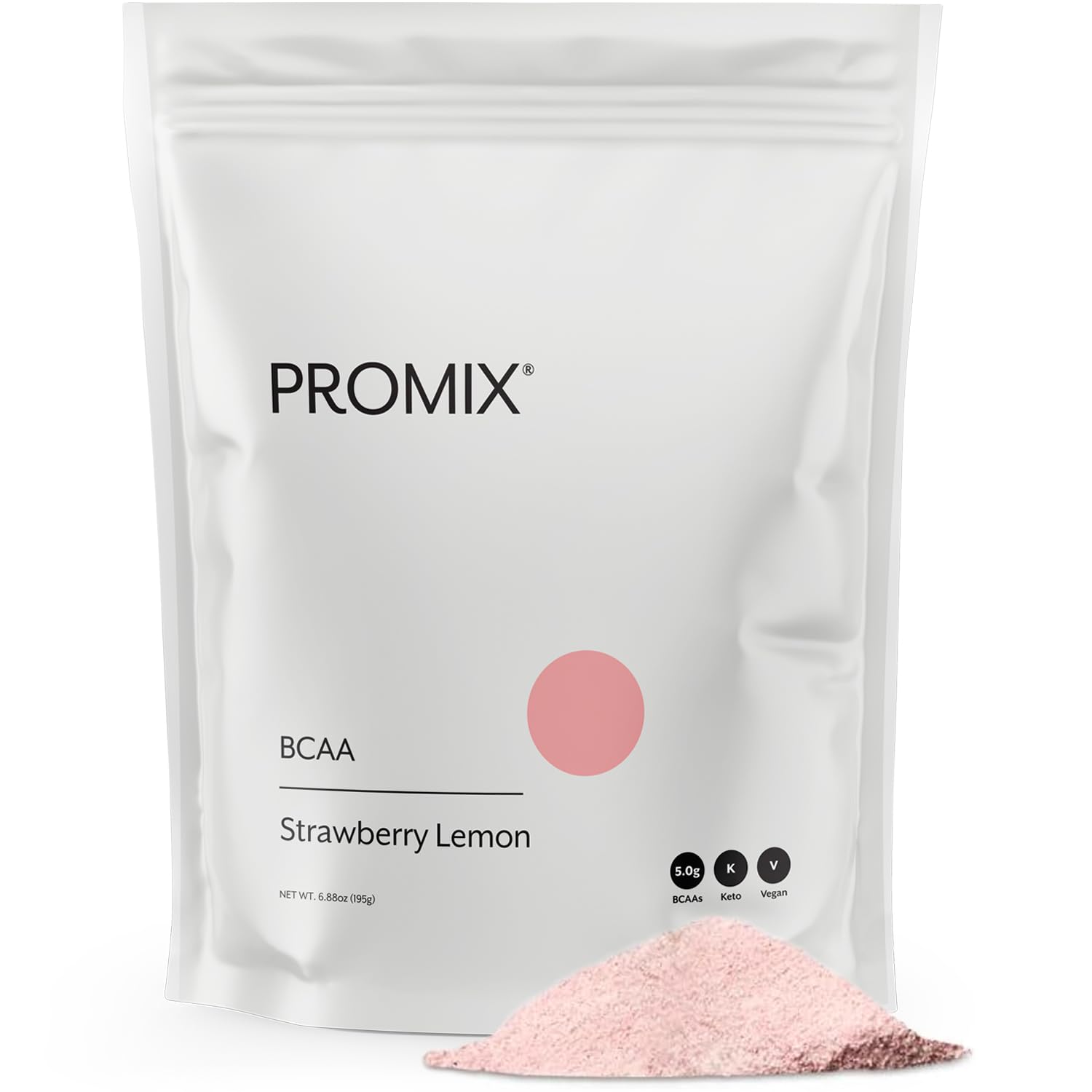 Promix BCAA Powder packaging with Strawberry Lemon flavor