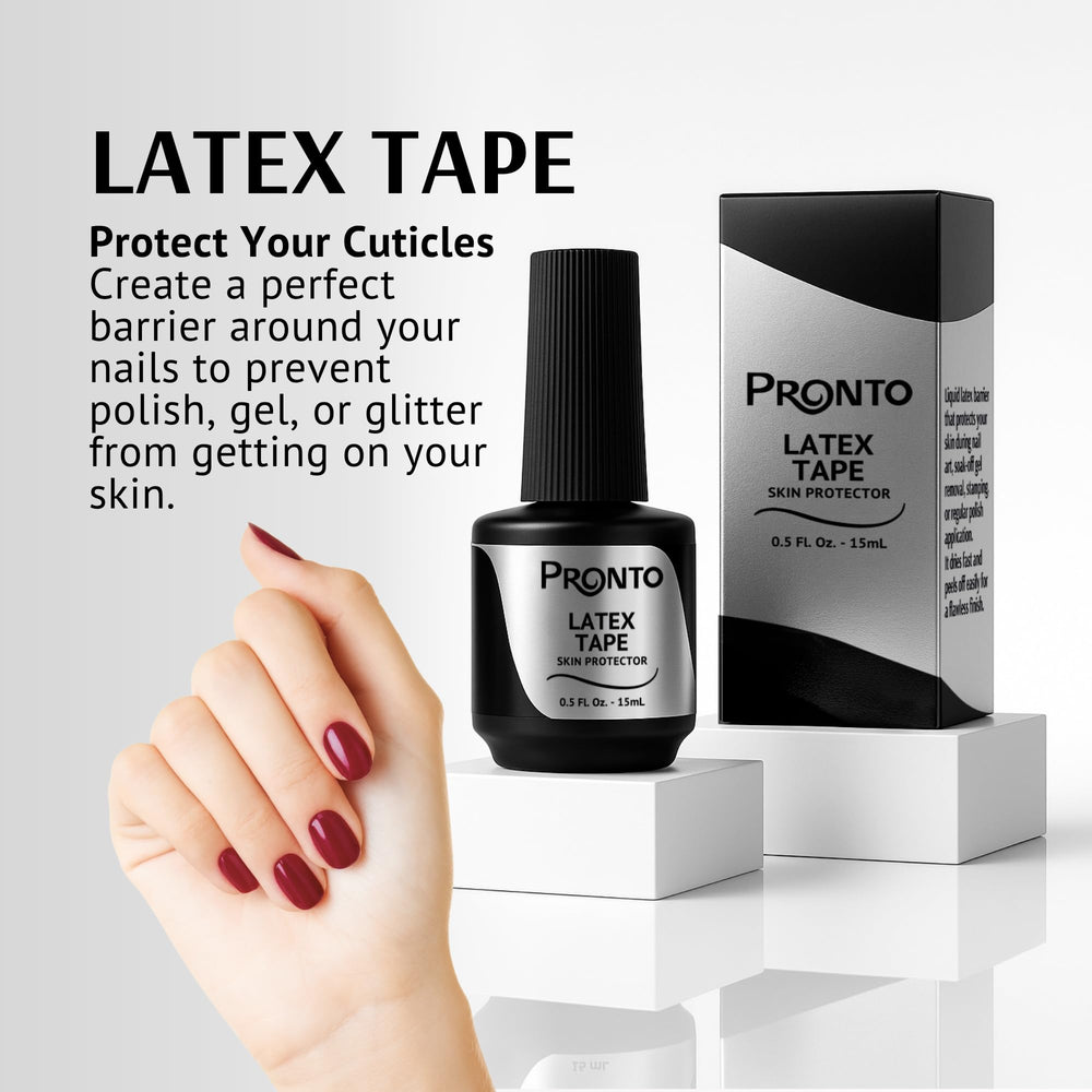 Pronto Gel Polish Remover shield protects skin, enabling precise gel cleanup.