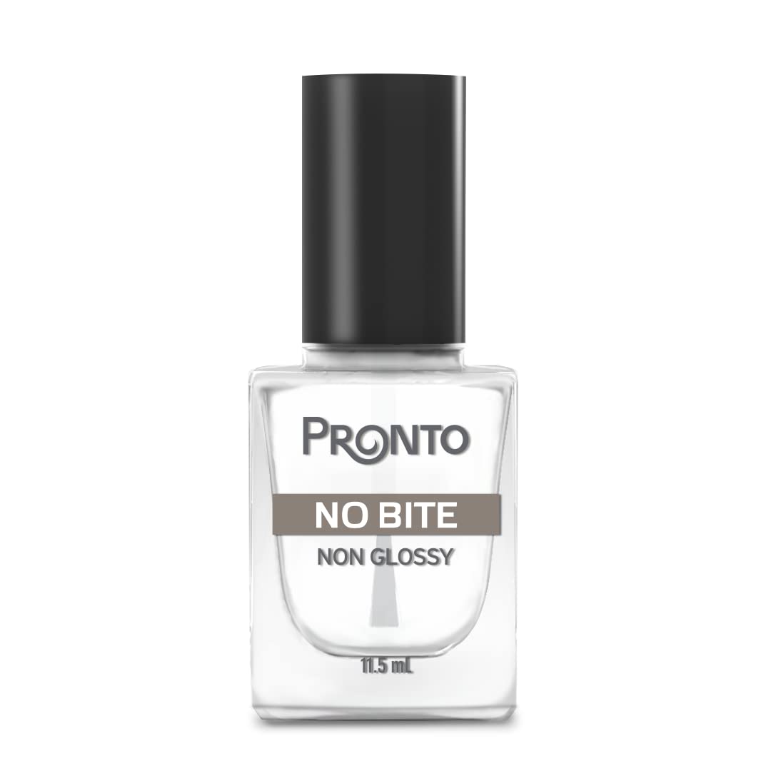 Pronto No Bite bottle front view with a matte non-glossy finish to deter biting.