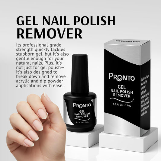 Pronto Quick Peel Off applied to nails for quick removal without soaking.