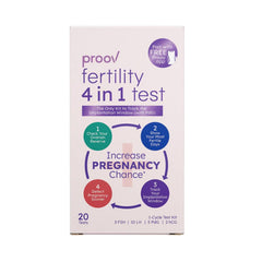 Proov 4-in-1 fertility test kit components