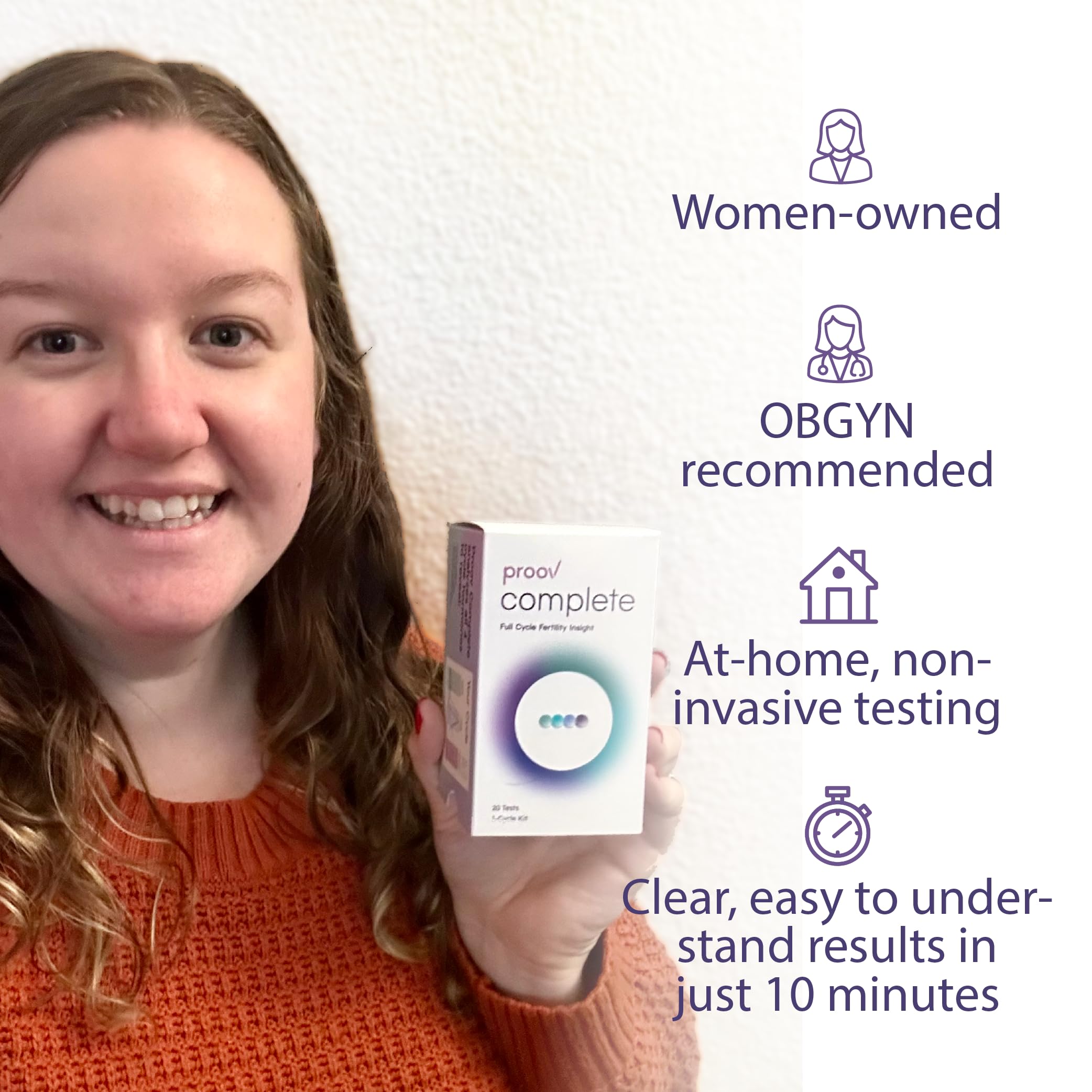 Comprehensive 4-hormone fertility test kit components laid out