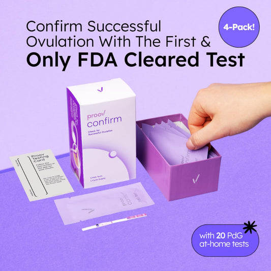 Close-up of PdG test strips for ovulation confirmation