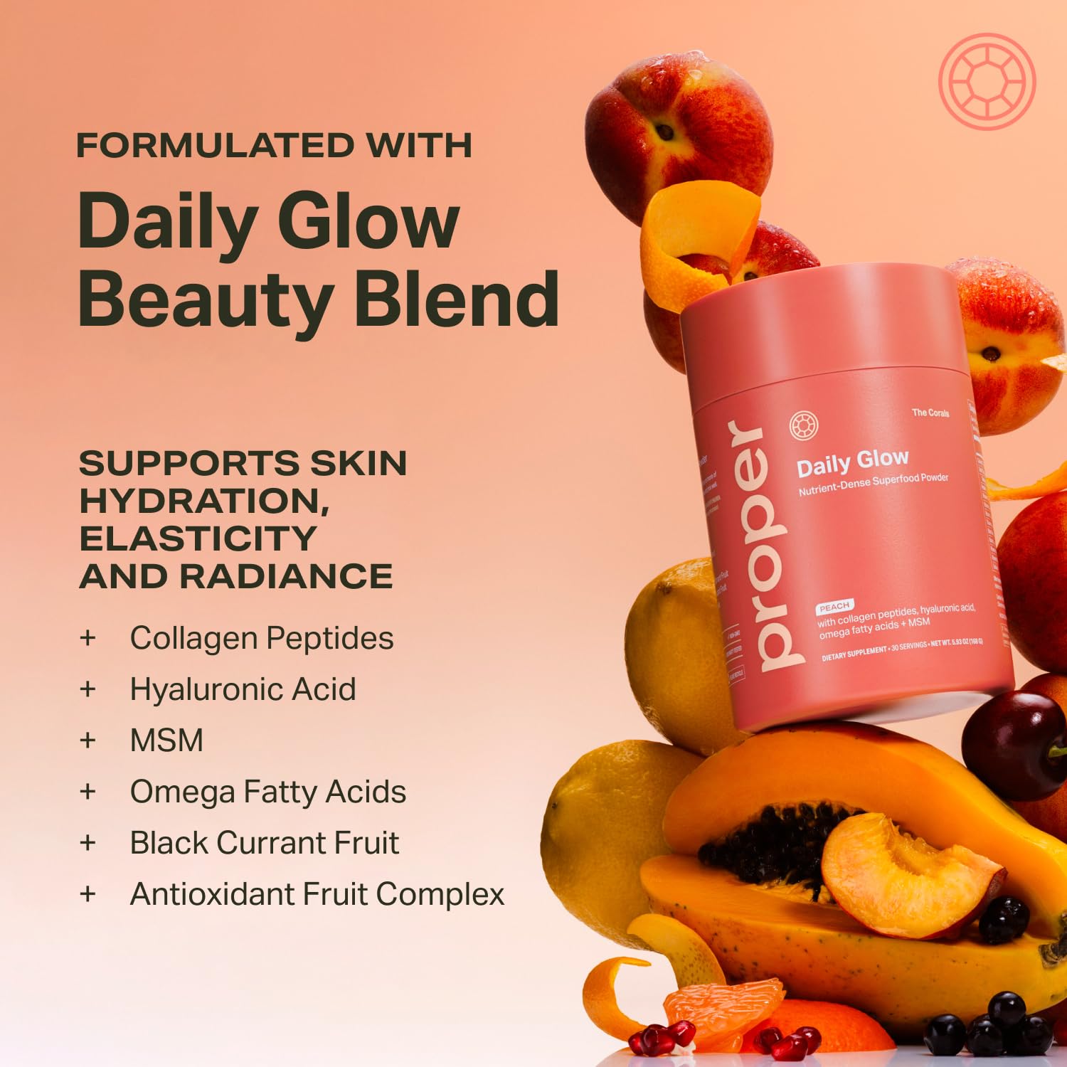 Hyaluronic acid and MSM for hydration