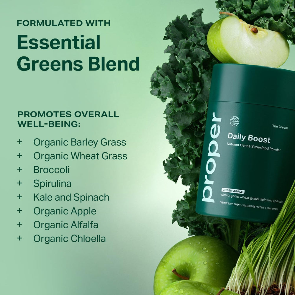 Preparing Proper The Greens Daily Boost shake