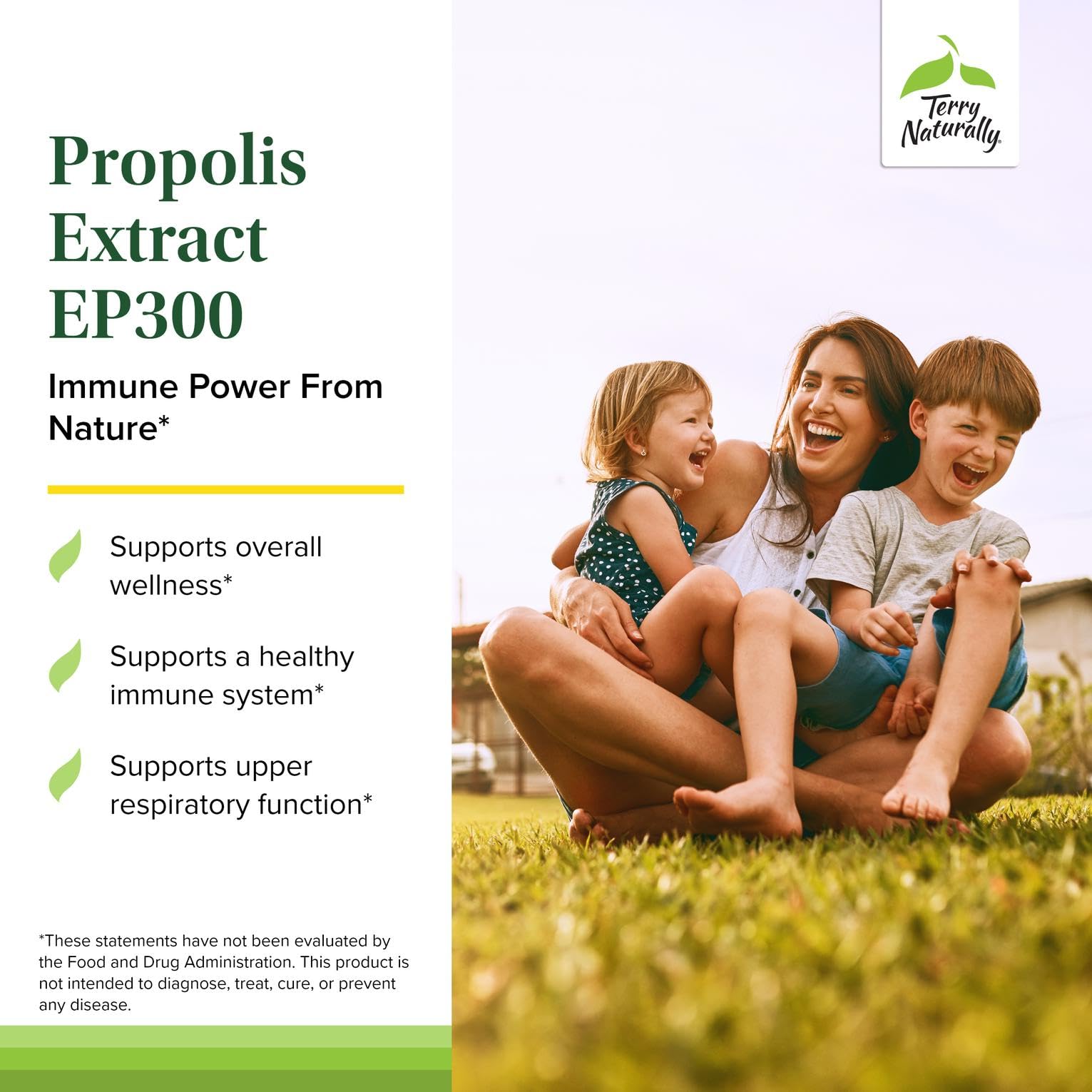 Close-up of Propolis EP300 ingredients label