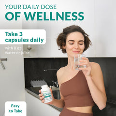 Proprietary collagen blend capsules with label