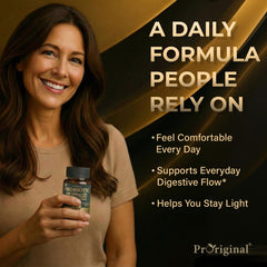 Proriginal probiotics jar showing 35 strains for diverse gut balance