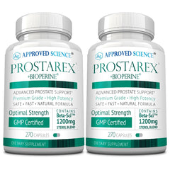 Approved Science Prostarex bottle displaying 540 capsules