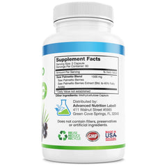 Prostate health supplement box highlighting DHT blocker benefits