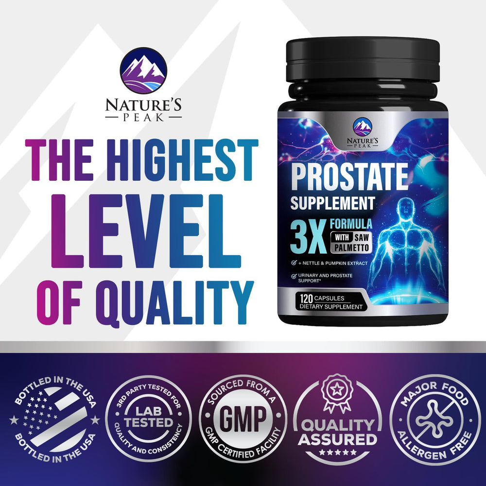 120-count capsules packaging for prostate health supplement