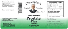 Ingredients include saw palmetto, mullein, and ginkgo biloba in Prostate Plus Formula