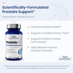 Bottle with glass in a lifestyle setting for ProstateMD Saw Palmetto