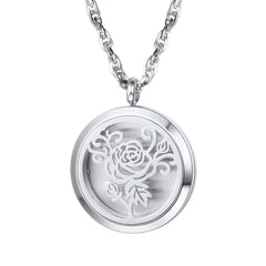 PROSTEEL diffuser necklace pendant close-up in stainless steel