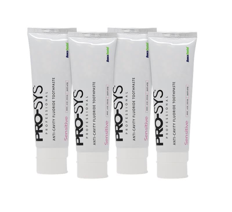 PRO-SYS Sensitive Toothpaste 3-pack packaging