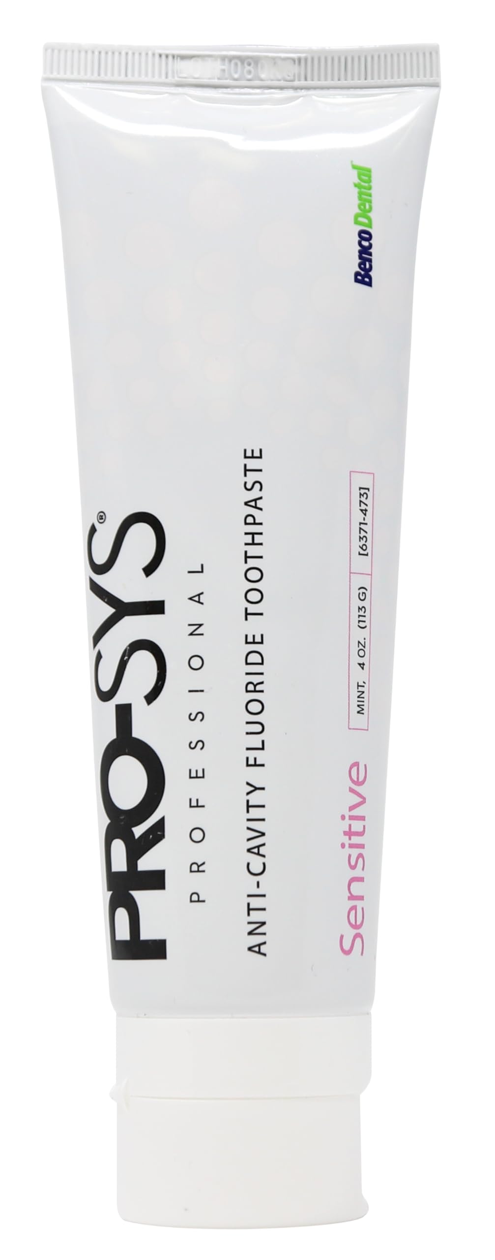 Mint-flavored toothpaste tubes for sensitive teeth in protective packaging