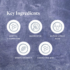 Mitochondrial energy support capsules illustration