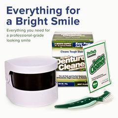 Ultrasonic Sonic Bath cleaner within the ProTech kit for dentures, retainers, and aligners