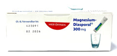 Packaging of Protina Magnesium Diasporal sachets with six servings