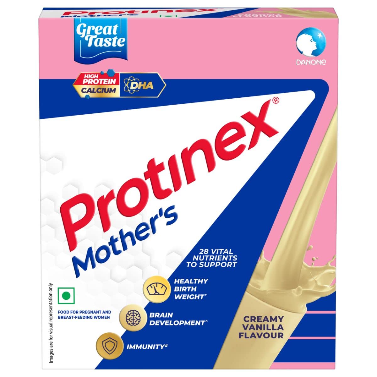 Front view of Protinex Mama vanilla powder canister