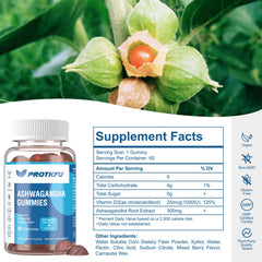 Bottles of ProTKFU Ashwagandha and Vitamin D3 Gummies