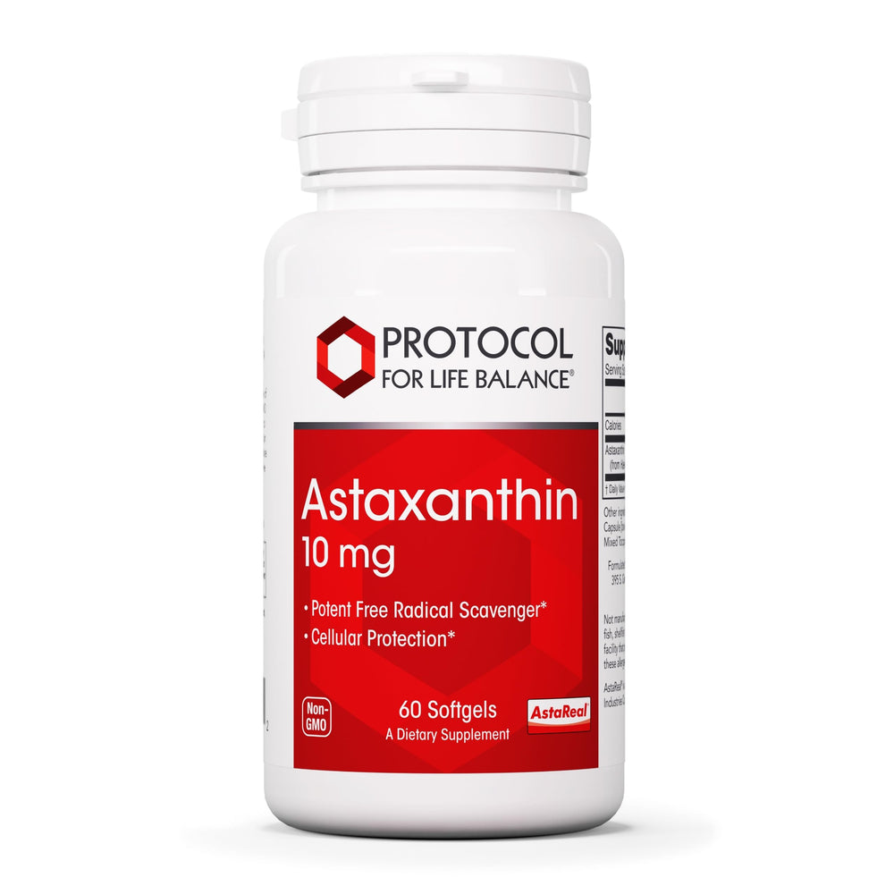 Protocol Astaxanthin 10mg Softgels bottle front view