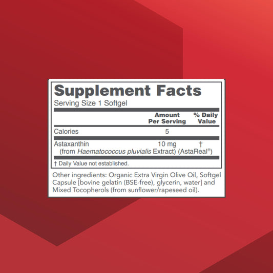 Protocol Astaxanthin 10mg Softgels bottle label