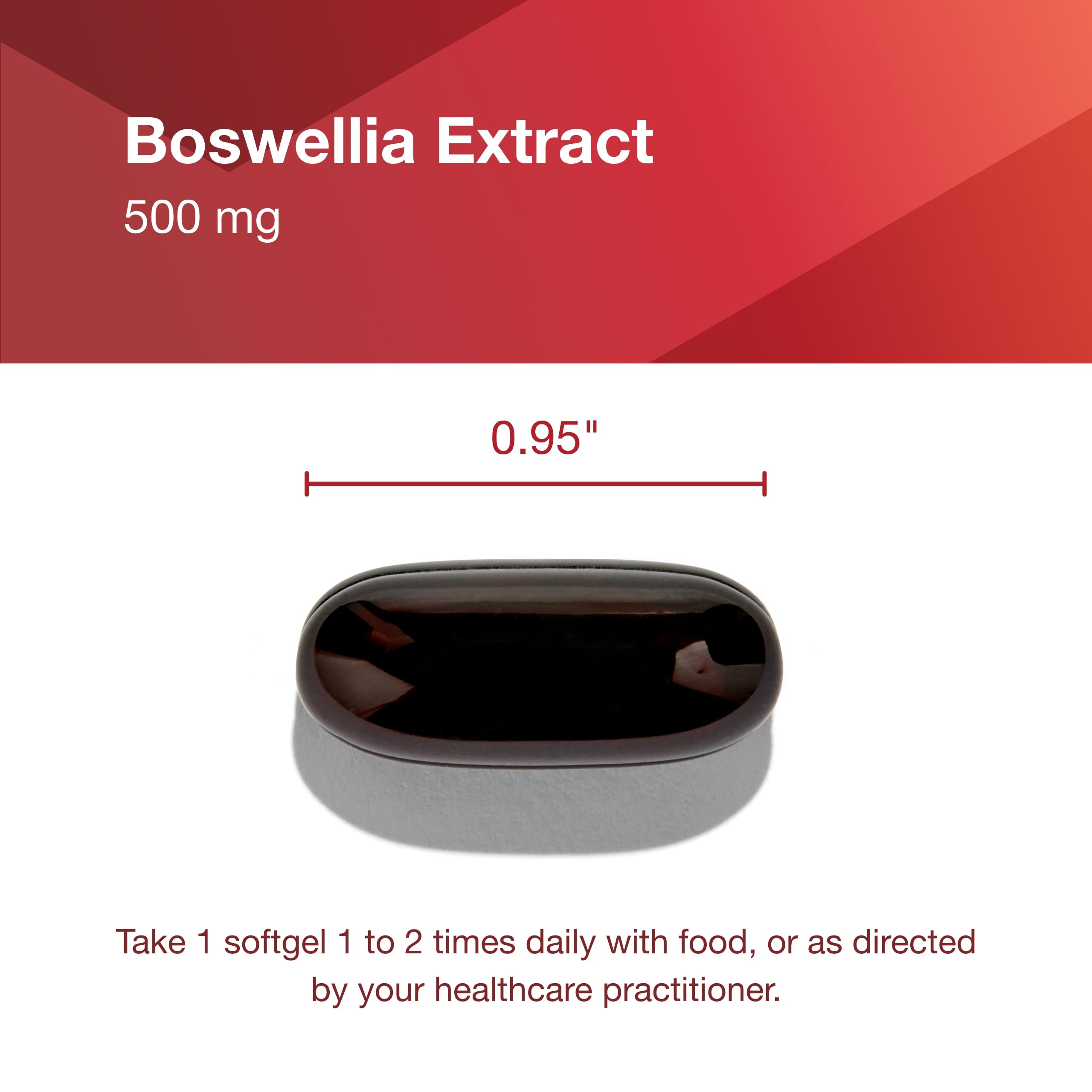 Ingredients: Boswellia serrata extract 500 mg per softgel