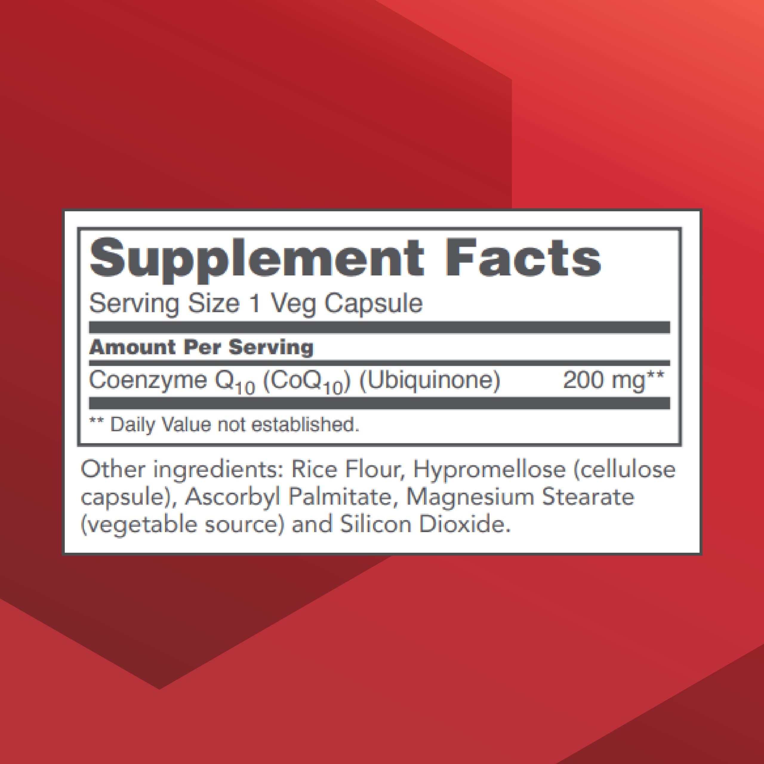 Heart health concept with CoQ10 200 mg