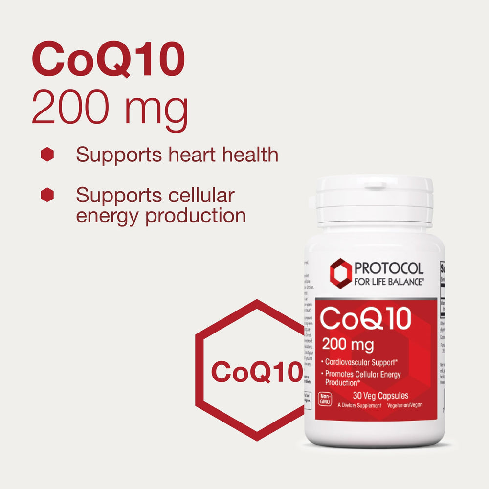 Vegan non-GMO CoQ10 supplement packaging