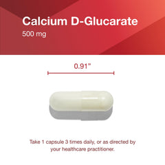 Usage directions for Calcium D-Glucarate 500 mg capsules