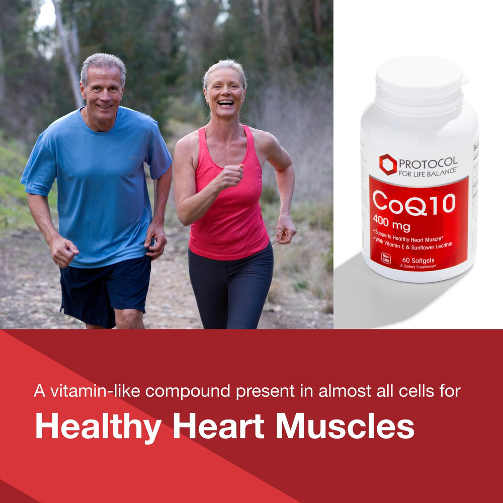 Back of Protocol For Life Balance CoQ10 400mg bottle showing supplement facts