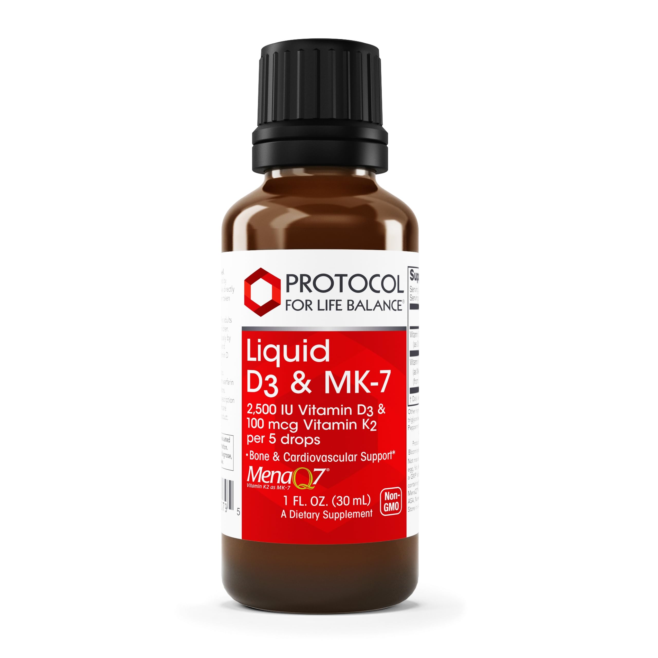 Hero image of Protocol For Life Balance Liquid D3 + MK-7 1 oz bottle