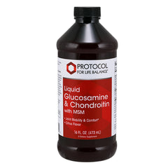 Bottle of Protocol For Life Balance Liquid Glucosamine & Chondroitin with MSM, 16 fl oz