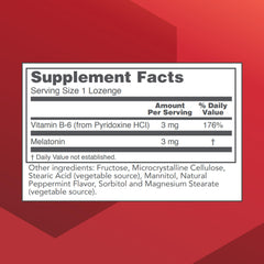 Box packaging for Protocol For Life Balance Melatonin 3mg chewable lozenges.