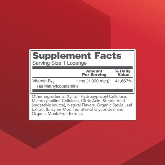 Protocol for Life Balance Methyl B12 lozenge bottle packaging
