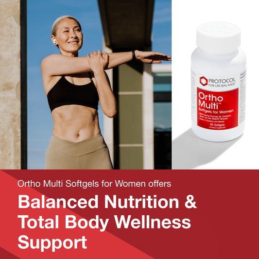 Ortho Multi Softgels for Women bottle close-up