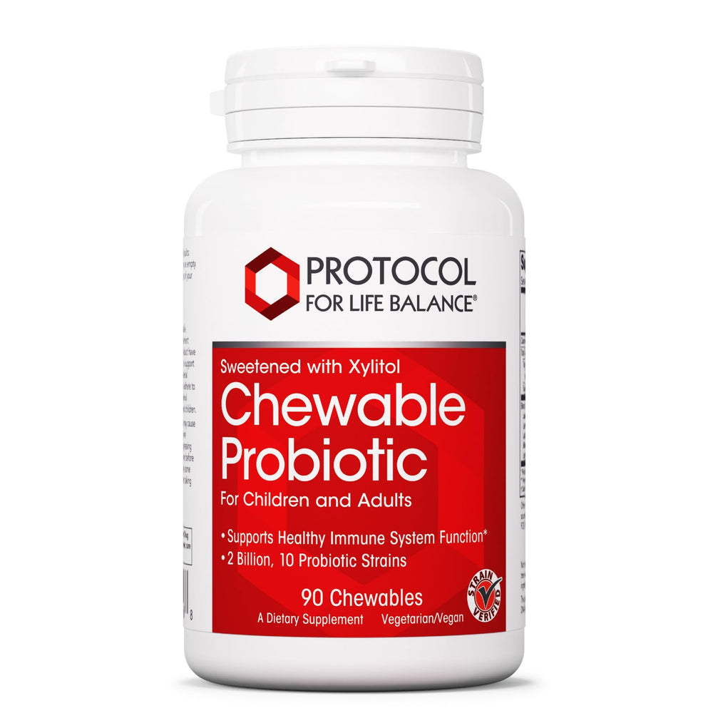 Protocol For Life Balance Probiotic chewable bottle label