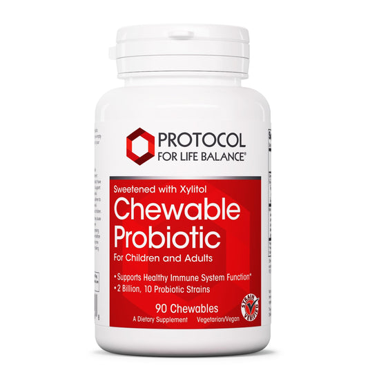 Protocol For Life Balance Probiotic chewable bottle label