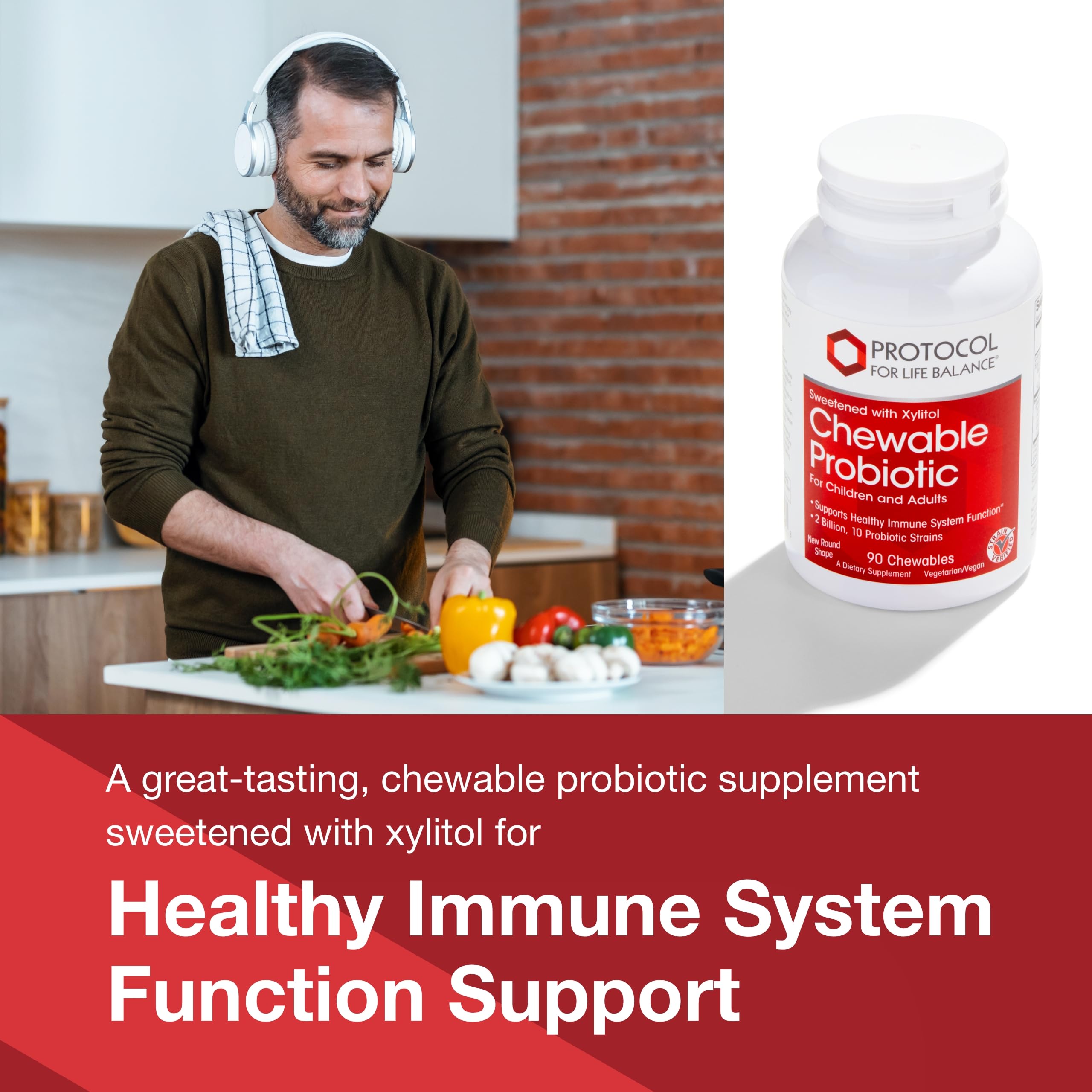 Front of Protocol For Life Balance Probiotic bottle