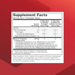 Close-up of 2 billion CFU text on packaging