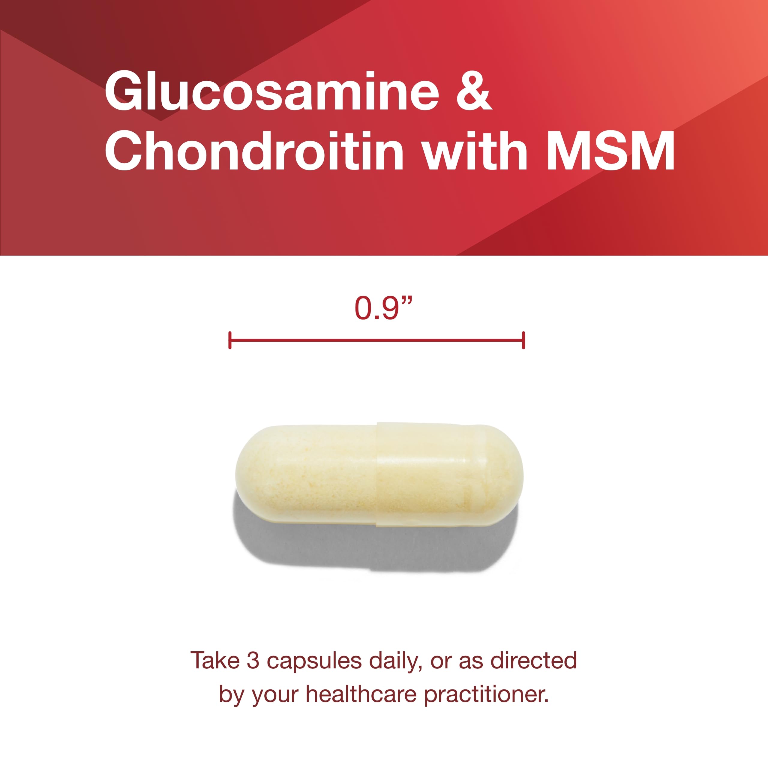 Ingredients: glucosamine, chondroitin, MSM