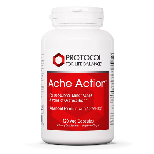 Ache Action joint supplement bottle – Protocol For Life Balance