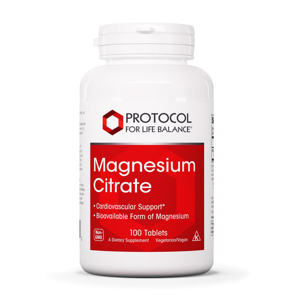 Protocol for Life Balance Magnesium Citrate 400mg bottle and label close-up