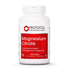 Protocol for Life Balance Magnesium Citrate 400mg bottle and label close-up