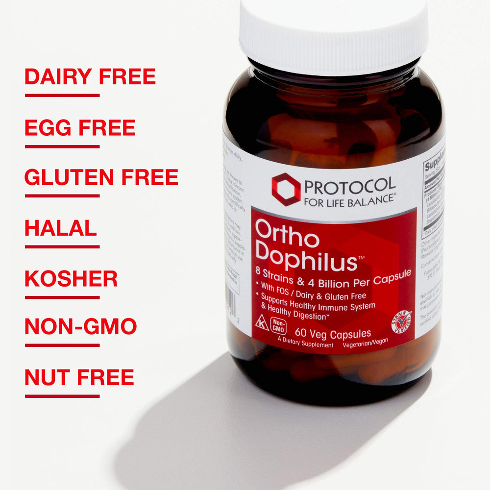 Side view of Protocol Life Balance bottle showing 60 veg capsules