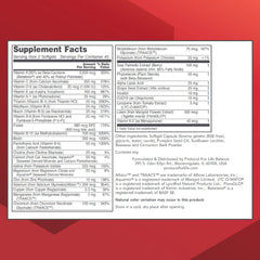 CoQ10 and vitamins illustration inside the multivitamin